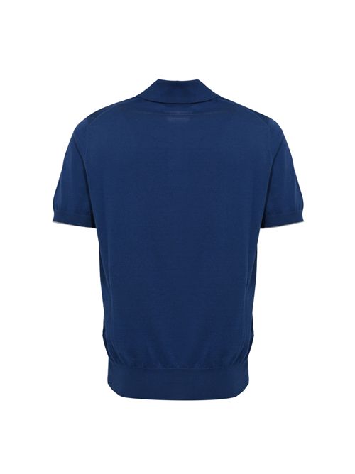 Polo in cotone Avio/Grigio BRUNELLO CUCINELLI | M29800125COZ76